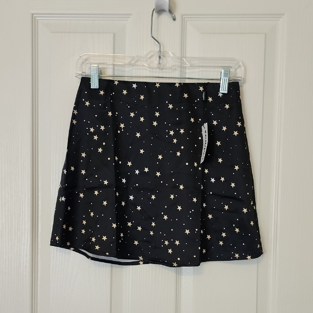 Zeagoo Black and White Skater Mini Skirt